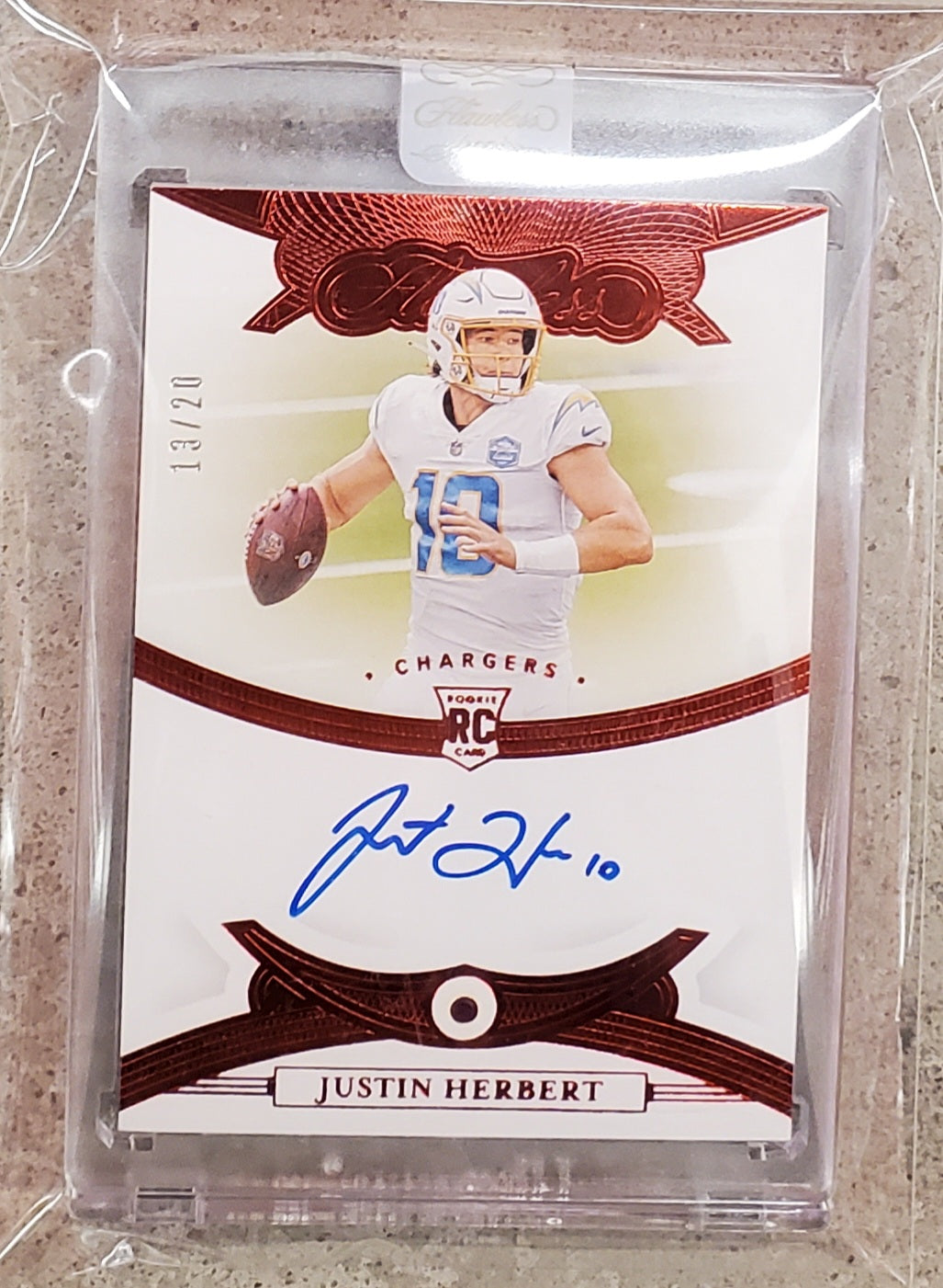 Signed Justin Herbert 13/20 Football